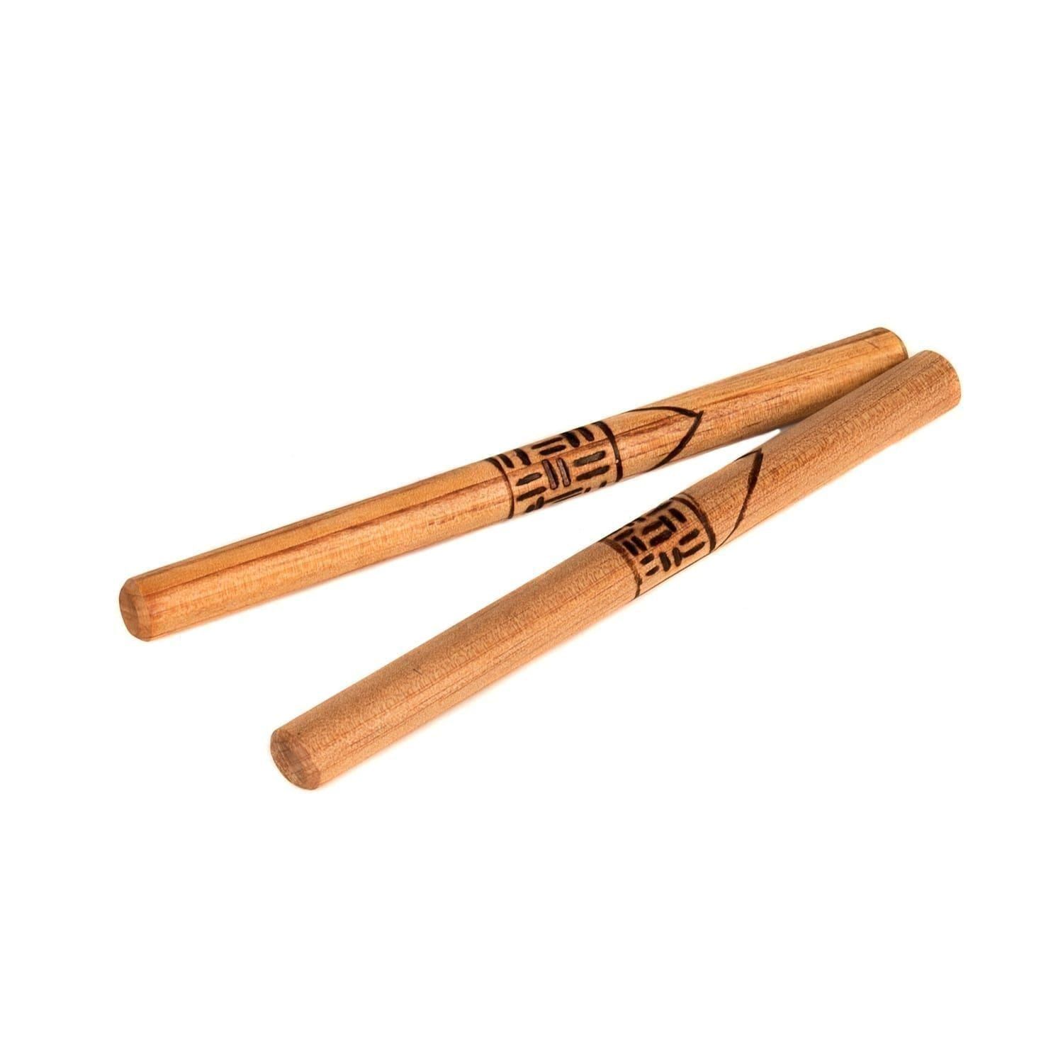 This is a product image of Drums for Schools' Early Years Clapsticks (Claves) reverse paralled parted. 