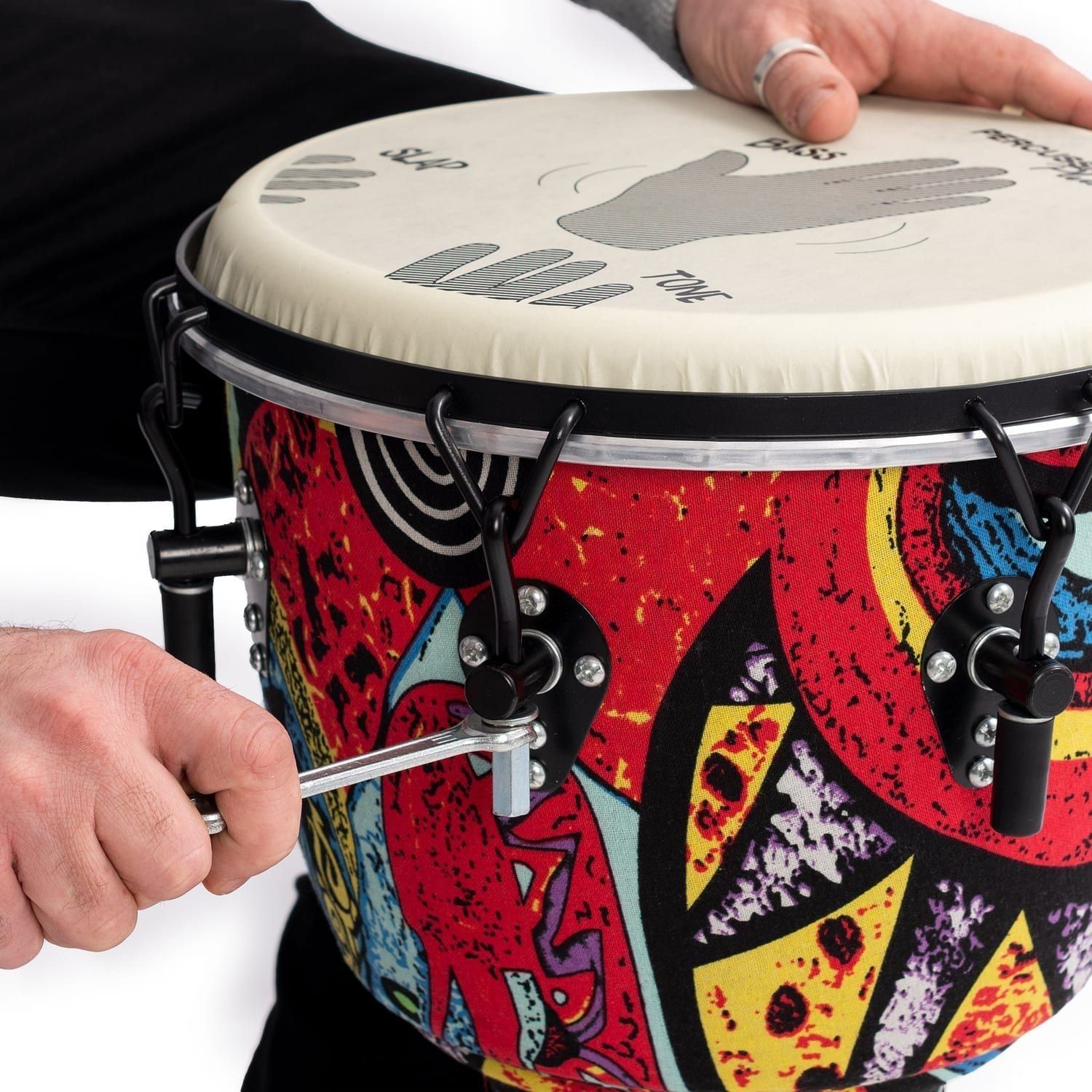 Percussion Plus Slap djembe - 8 inch
  diameter, 40cm high - mechanically tuned