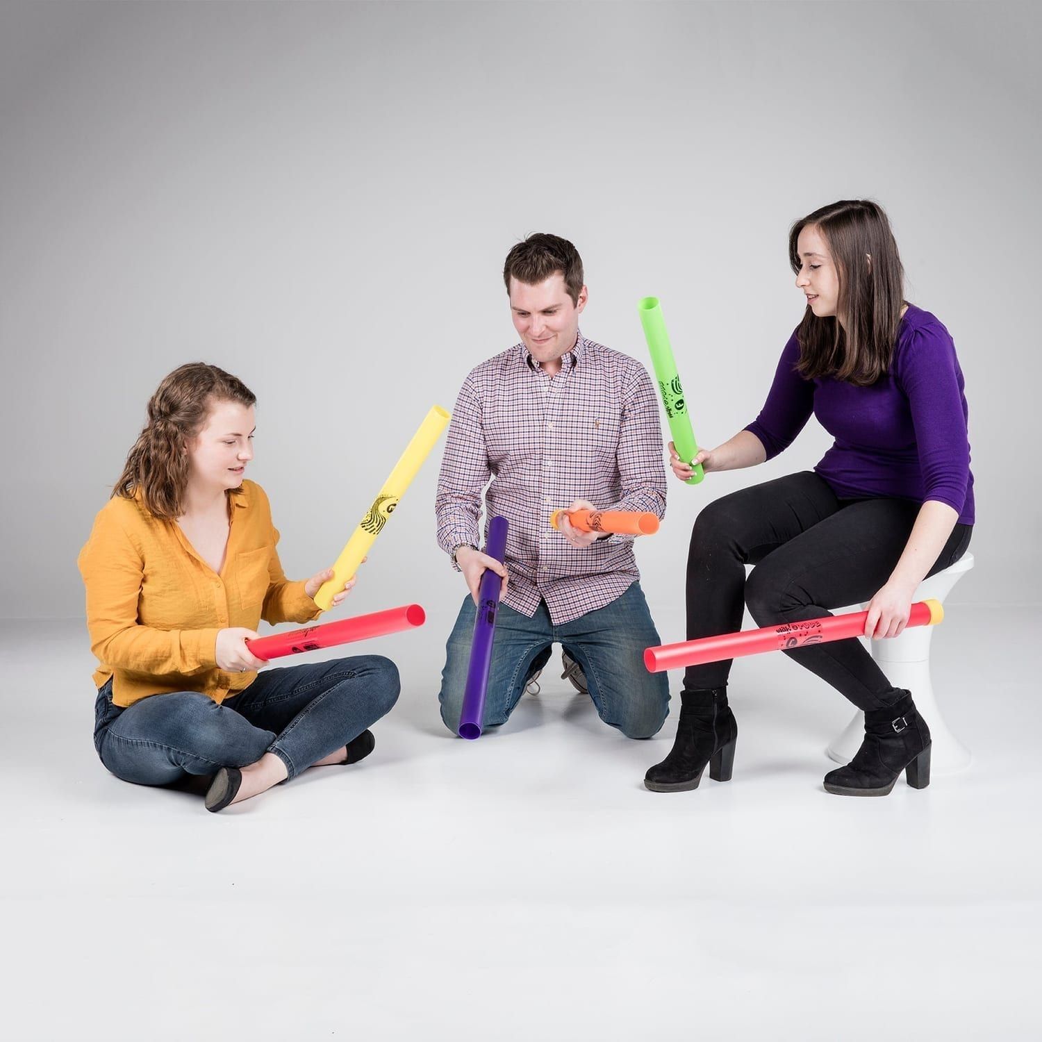 Action played Wak-a-Tube flats and sharps treble octave set