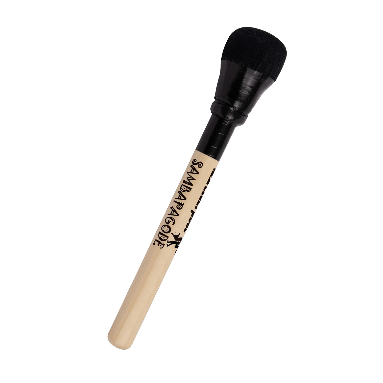 Liverpool Wooden Surdo Drum Beater with black padded head and wooden handle
